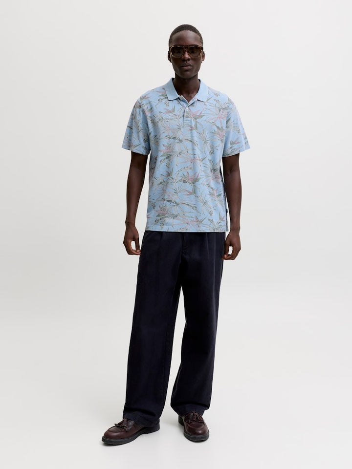 Jprbluhawaii Aop Ss Polo - Blauw Dessin