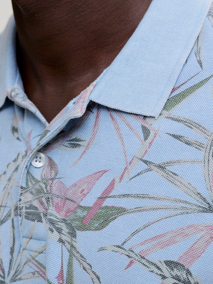 Jprbluhawaii Aop Ss Polo - Blauw Dessin