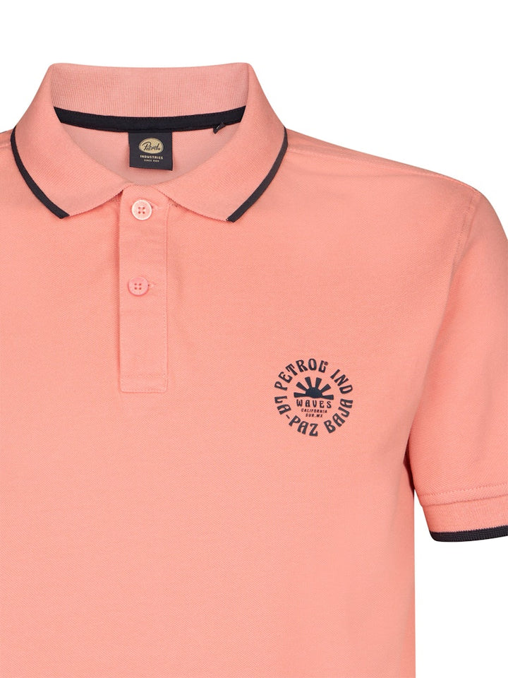 Men Polo Short Sleeve - Koraal Rood
