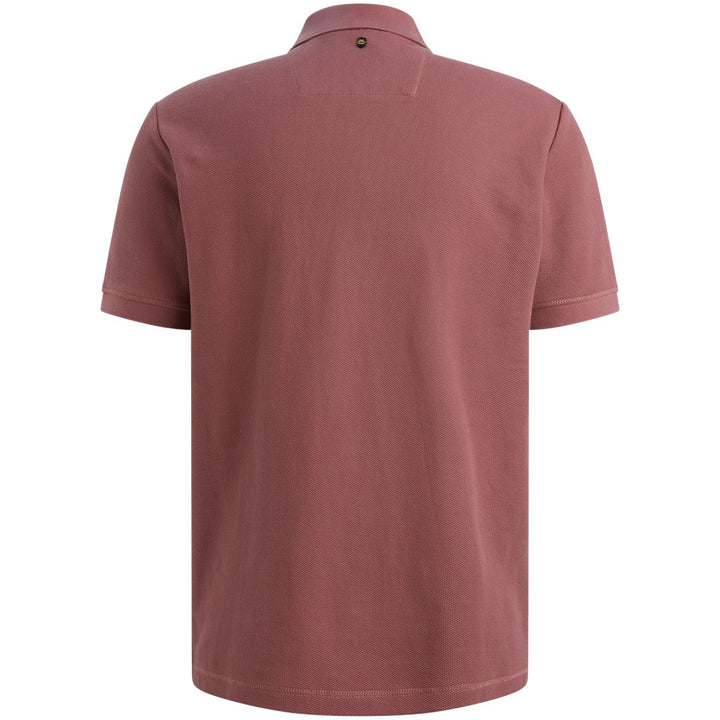 Short Sleeve Polo Waffle Structure - Framboos