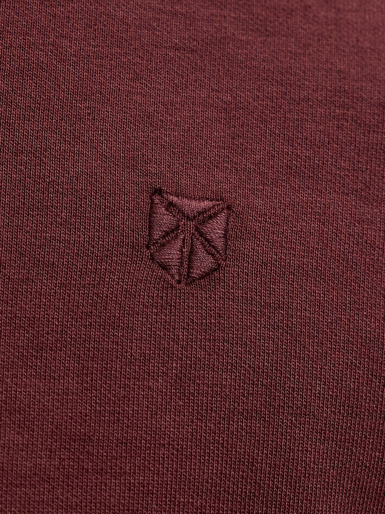Jprblaethan Ls Zip Polo - Bordeaux