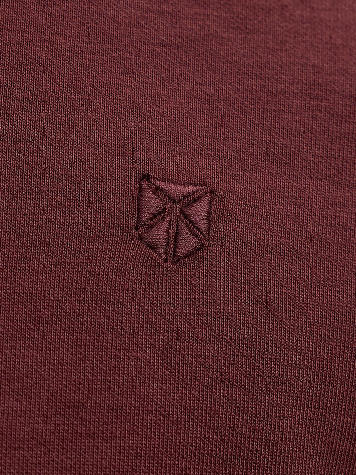 Jprblaethan Ls Zip Polo - Bordeaux