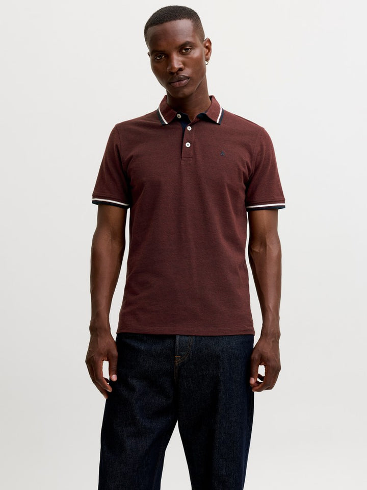 Jjepaulos Polo Ss Noos - Bordeaux