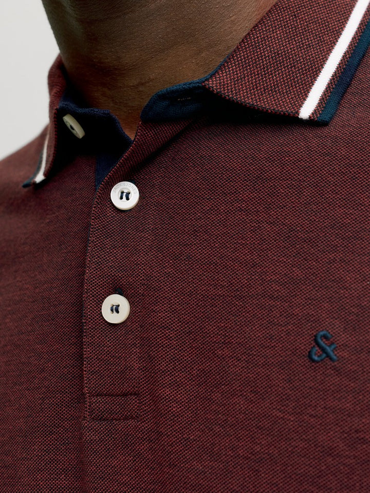 Jjepaulos Polo Ss Noos - Bordeaux
