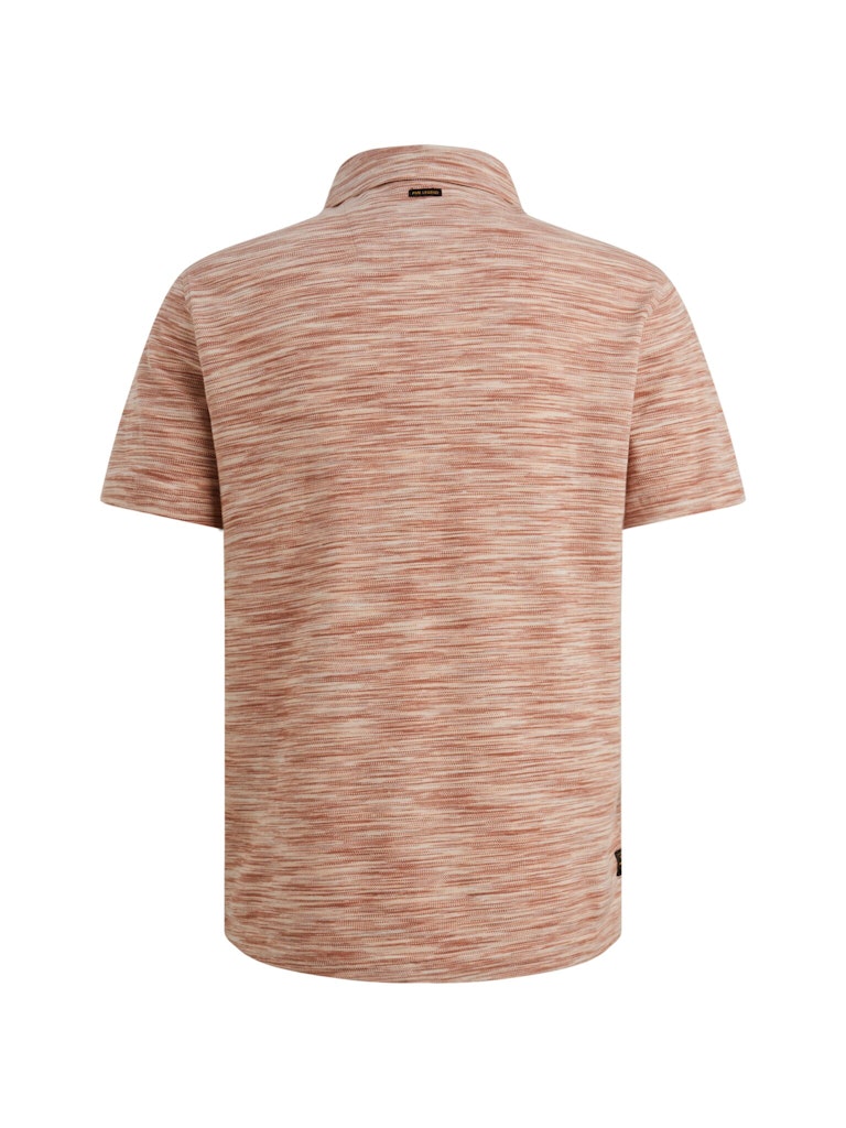 Short Sleeve Polo Pique Space Dye - Mauve
