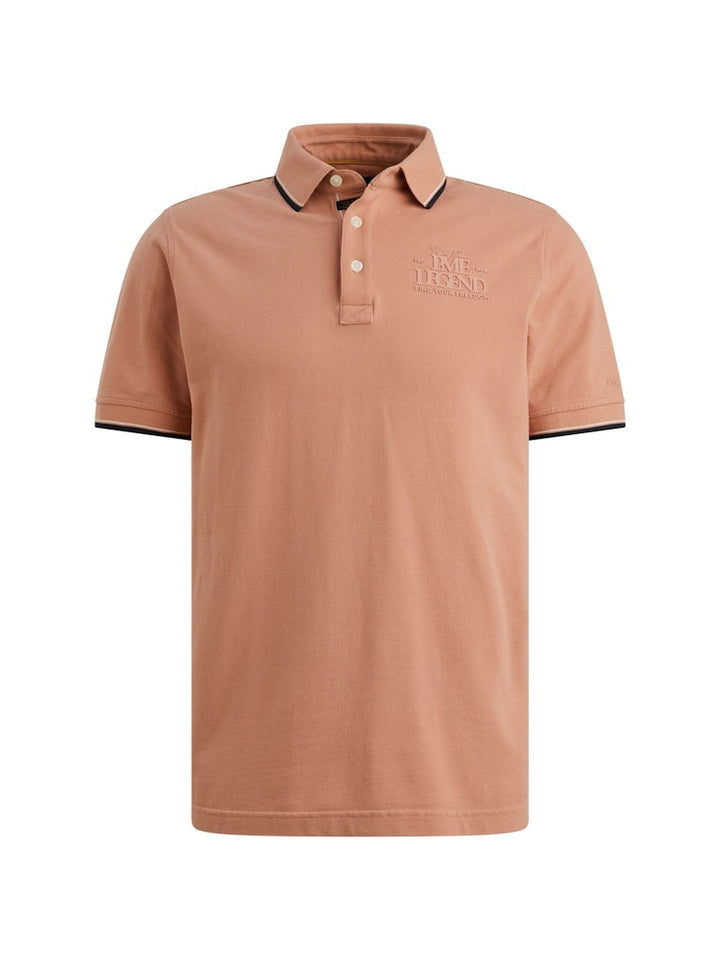 Short Sleeve Polo Stretch Pique - Mauve