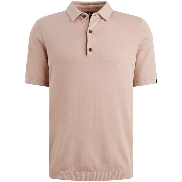 Short Sleeve Polo Cotton Modal - Oud Roze