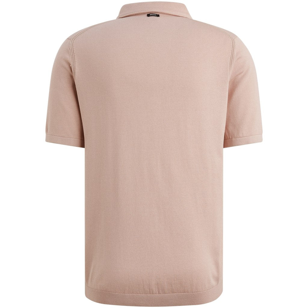 Short Sleeve Polo Cotton Modal - Oud Roze