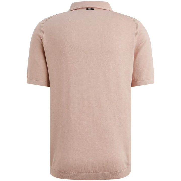 Short Sleeve Polo Cotton Modal - Oud Roze