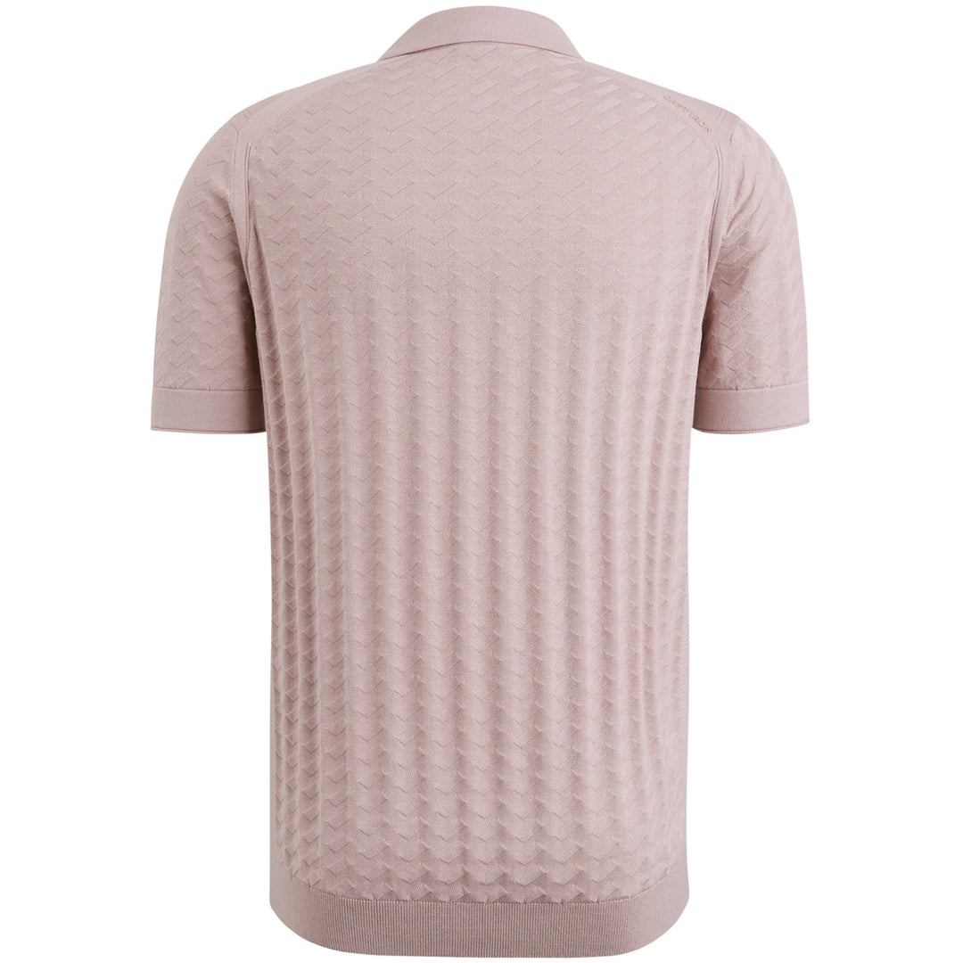 Short Sleeve Polo Cotton Modal - Oud Roze