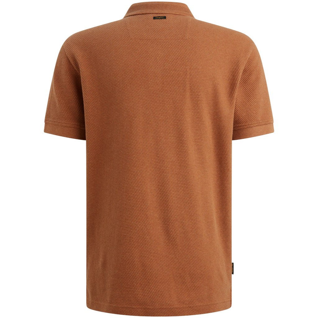 Short Sleeve Polo Popcorn Jersey - Roest