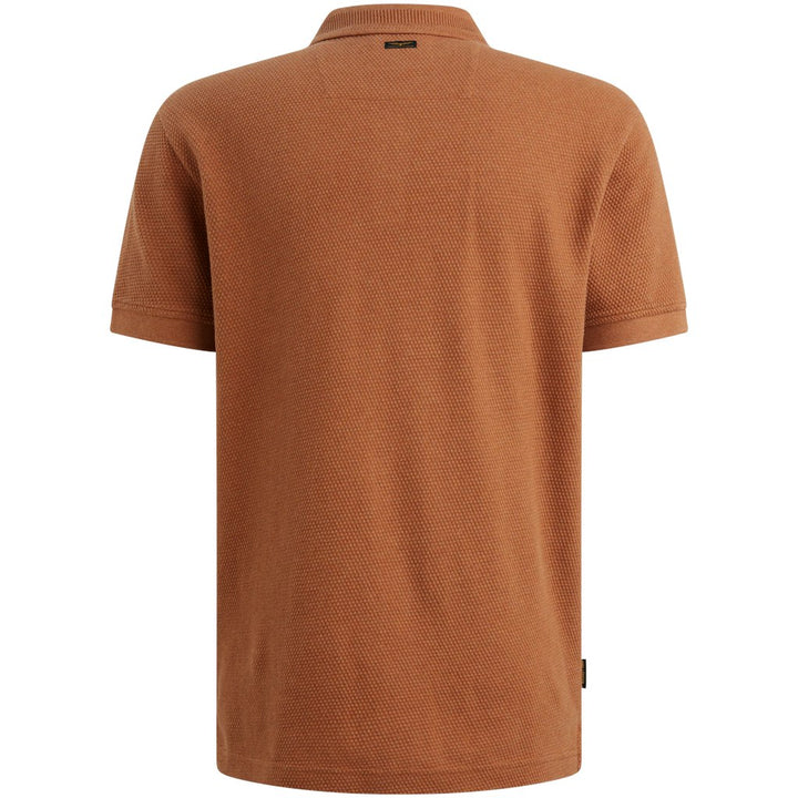 Short Sleeve Polo Popcorn Jersey - Roest