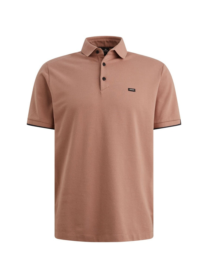 Short Sleeve Polo Pique Blend Gent - Brique