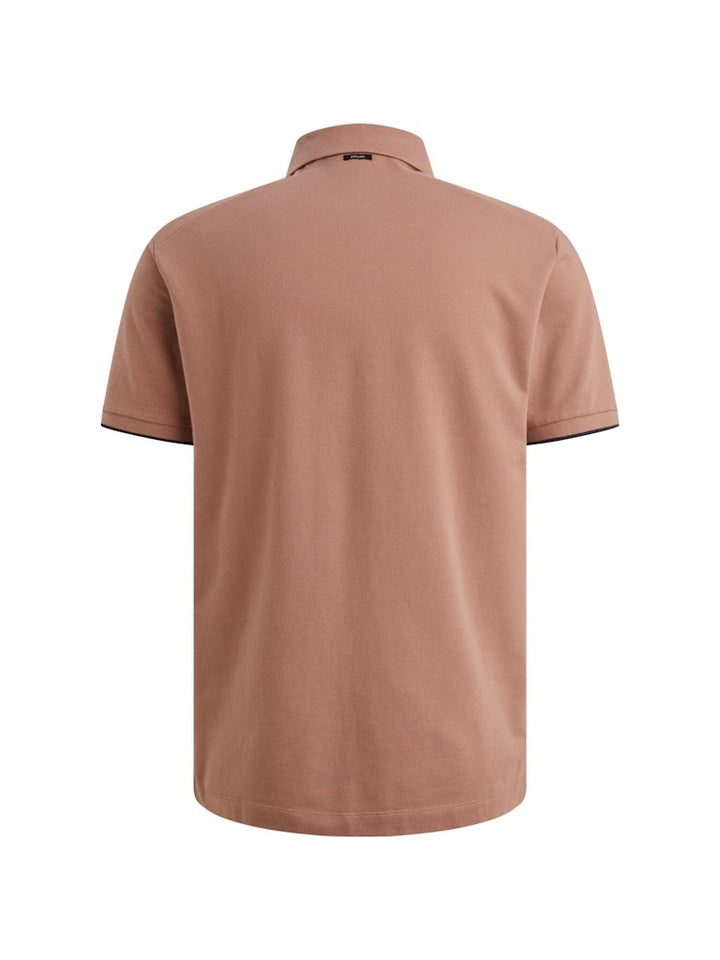 Short Sleeve Polo Pique Blend Gent - Brique