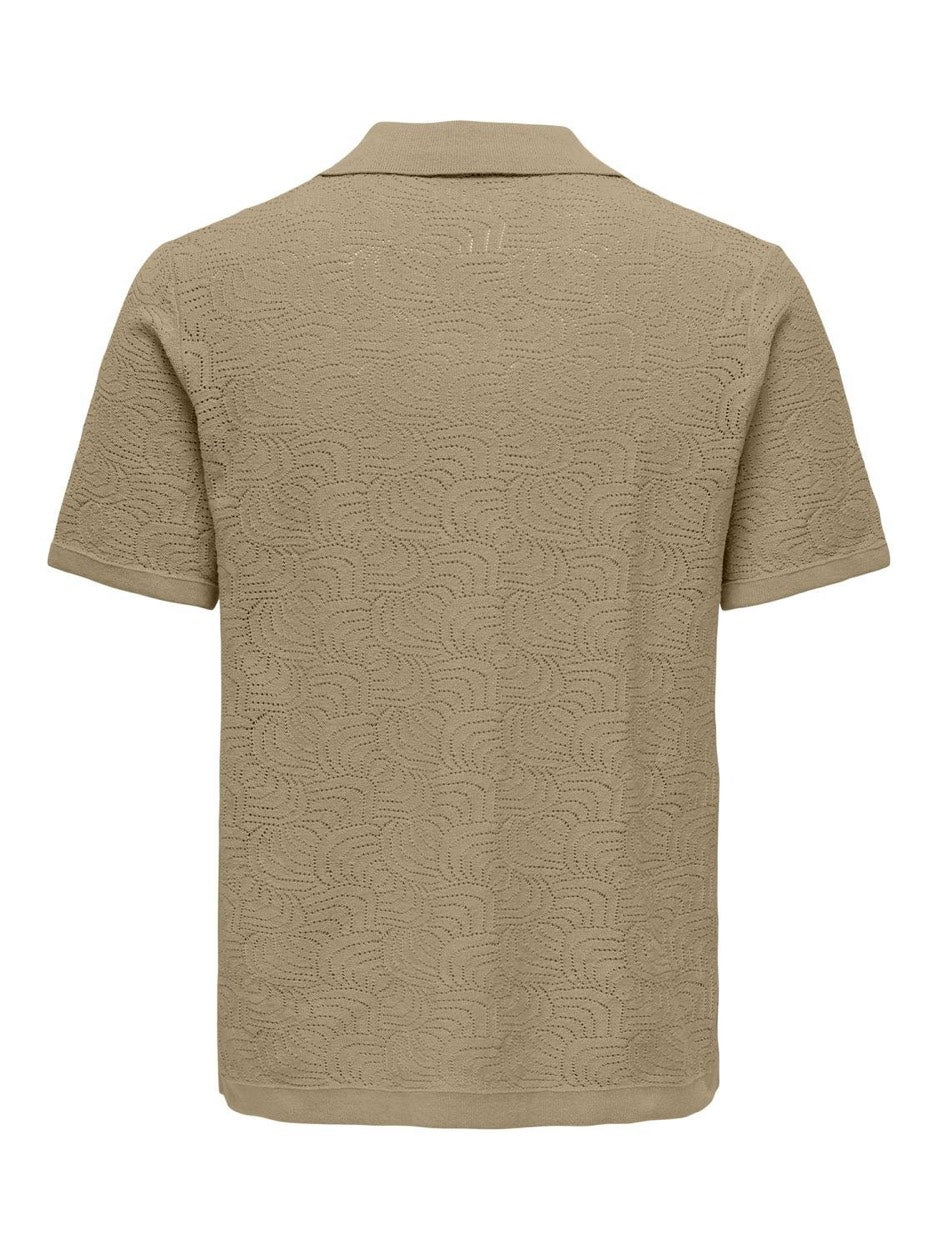 Onsdenver Life Reg 12 Ss Shirt Knit - Camel