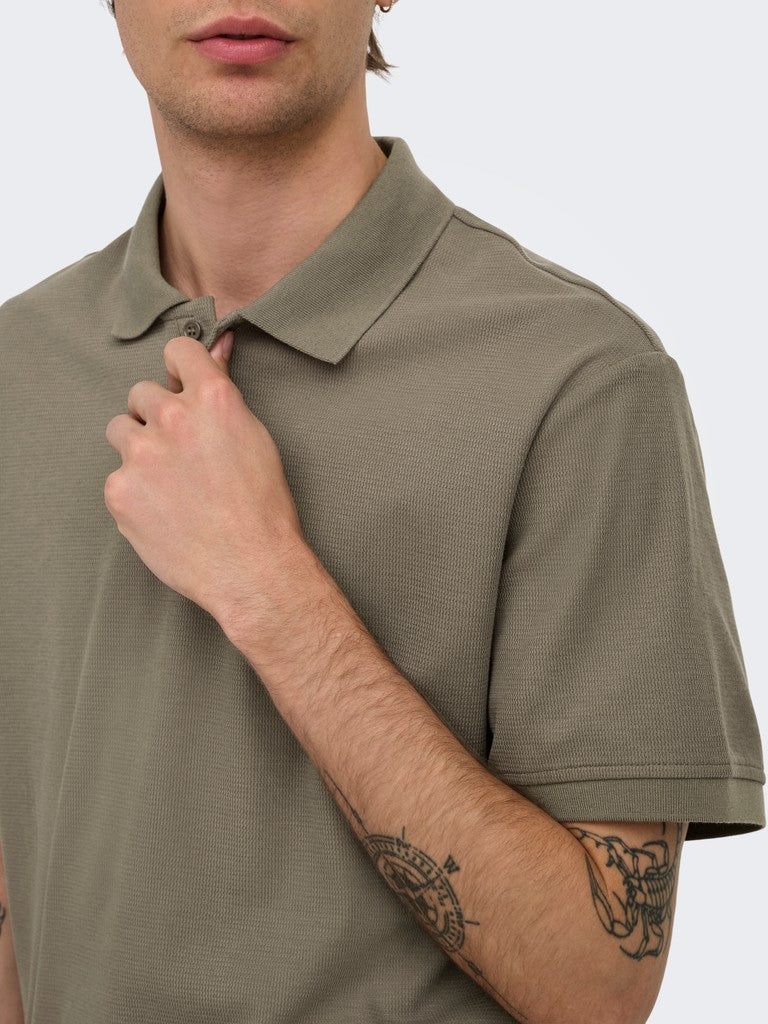 Onsben Reg Ss Polo Shirt Noos - Taupe