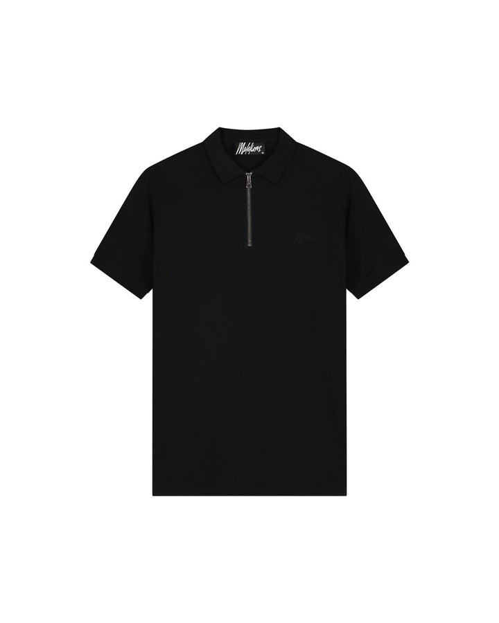 Monogram Zip Polo - Zwart
