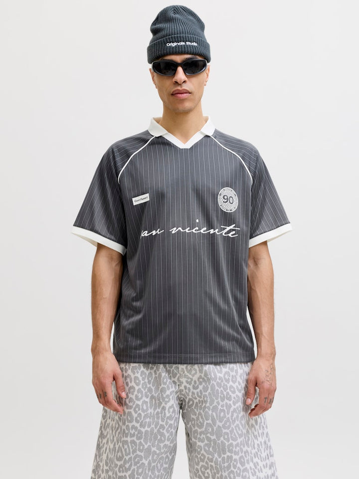 Jcoeterna Football Polo Ss Sa26 Ln - Grijs
