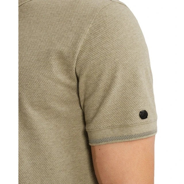 Short Sleeve Polo Slim Fit Popcorn - Lichtgrijs