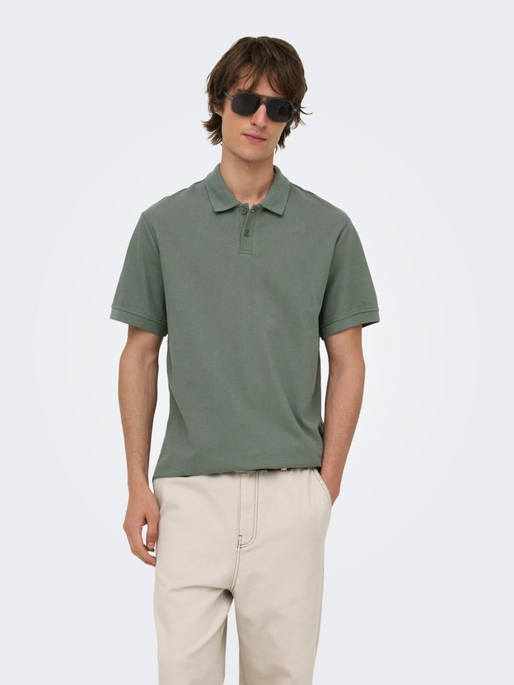 Onsben Reg Ss Polo Shirt Noos - Grijs Melee
