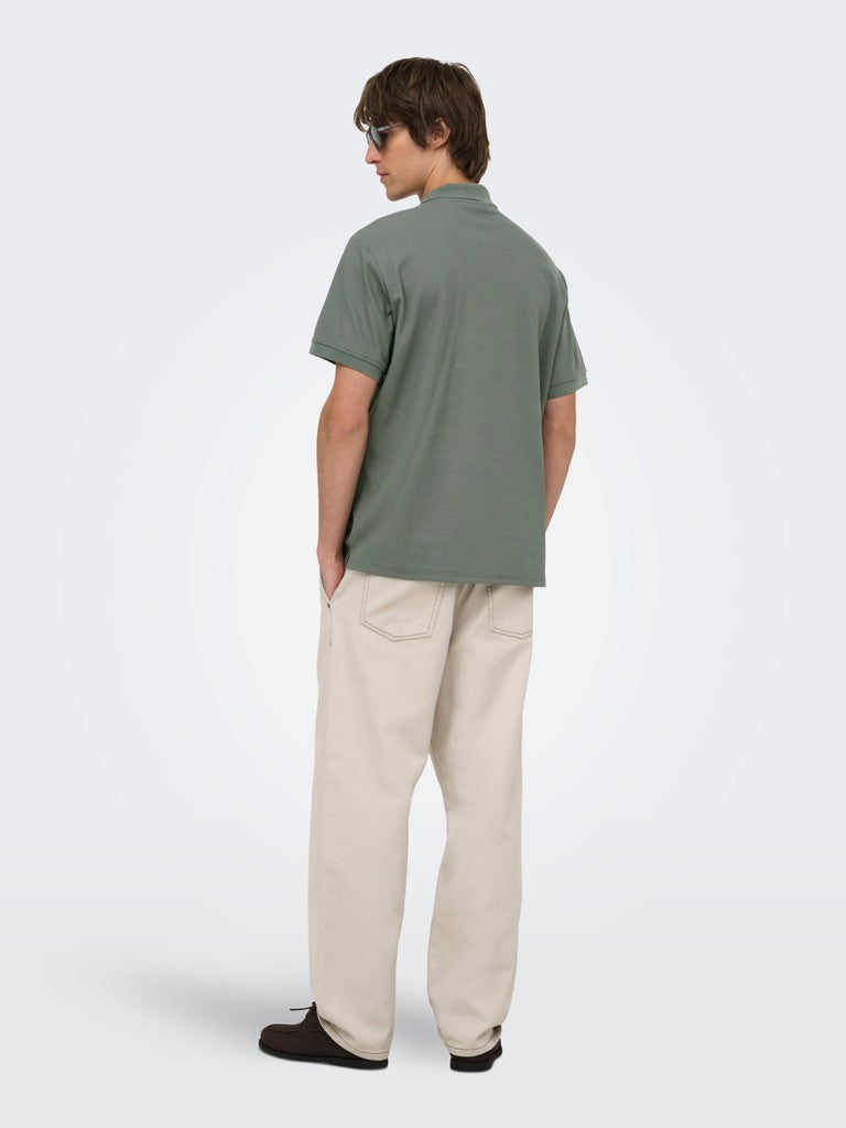 Onsben Reg Ss Polo Shirt Noos - Grijs Melee