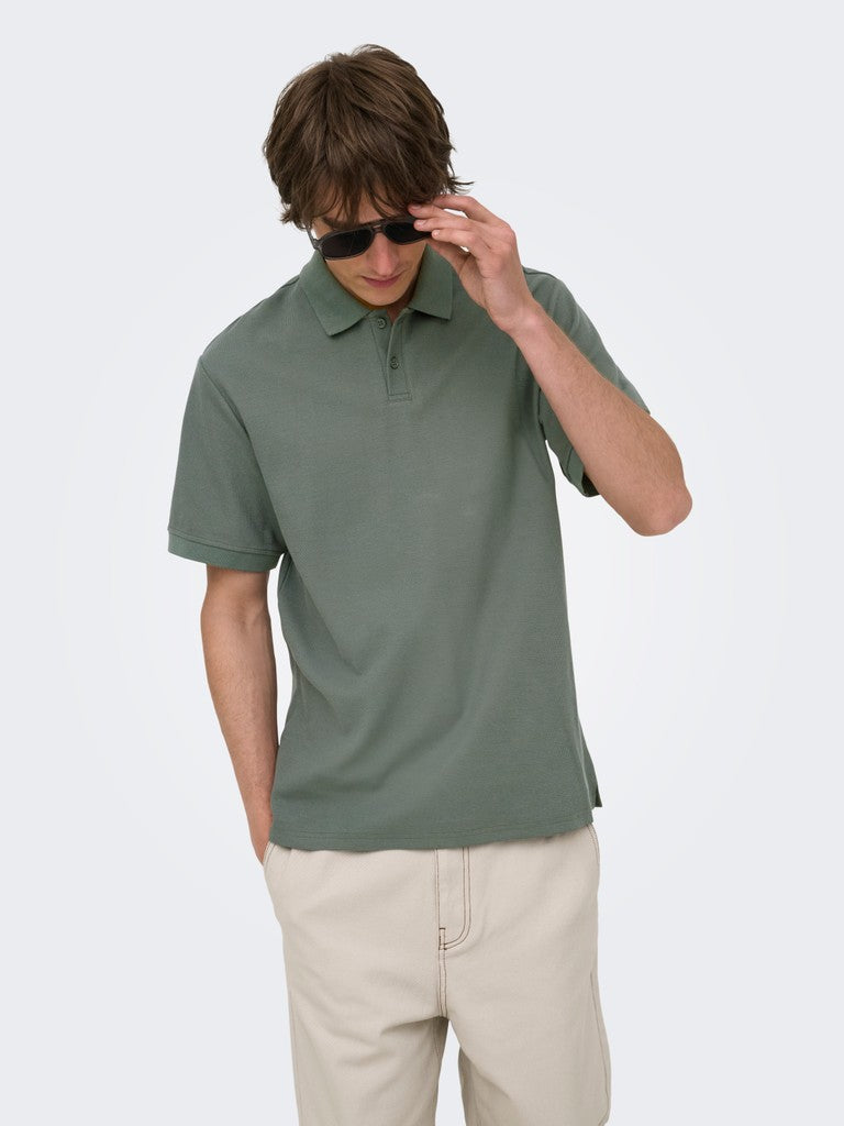 Onsben Reg Ss Polo Shirt Noos - Grijs Melee