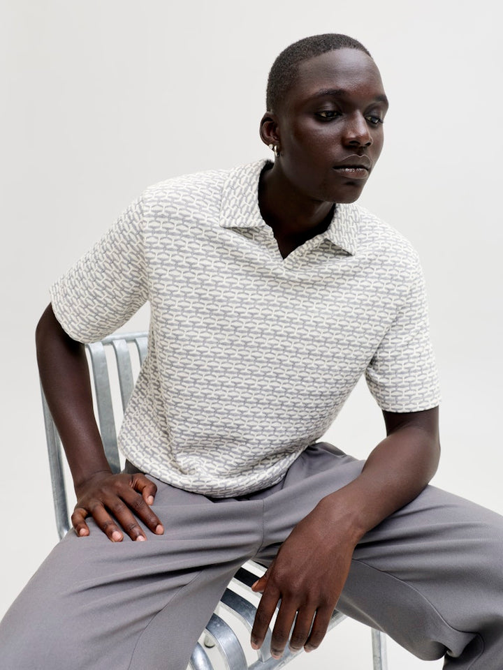 Jprblueli Ss Polo - Grijs Dessin