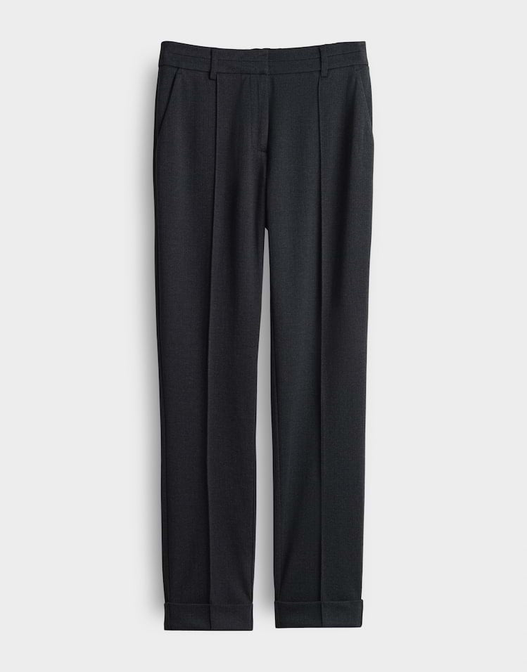 Opus Melina iconic lange broek dames blauw dessin