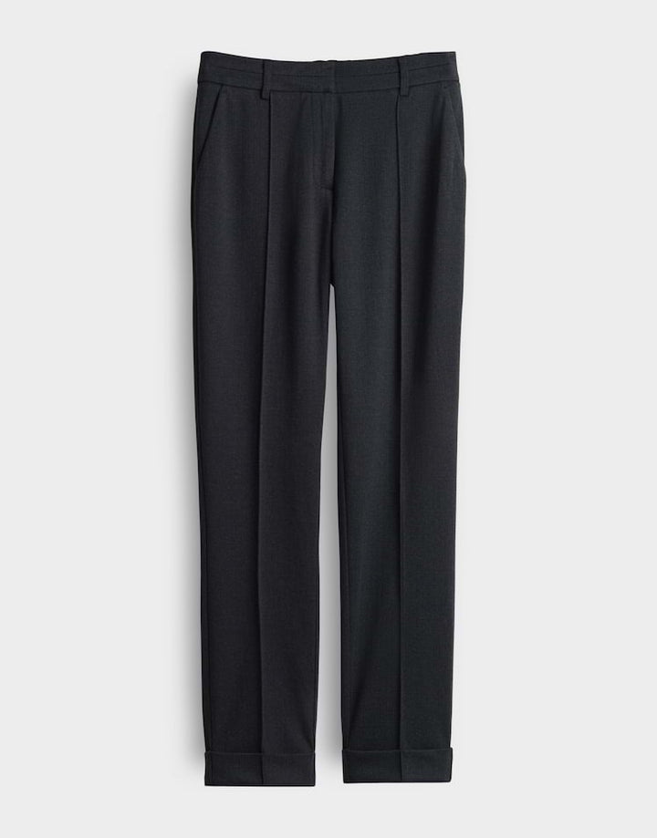 Opus Melina iconic lange broek dames blauw dessin