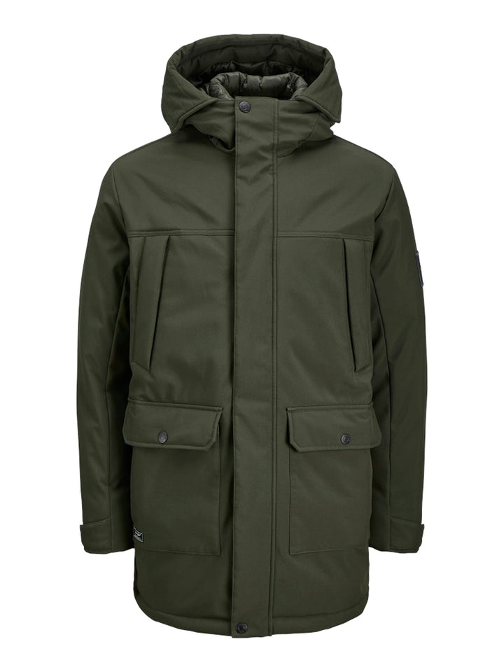 Jjfinn Softshell Parka - Donkergroen