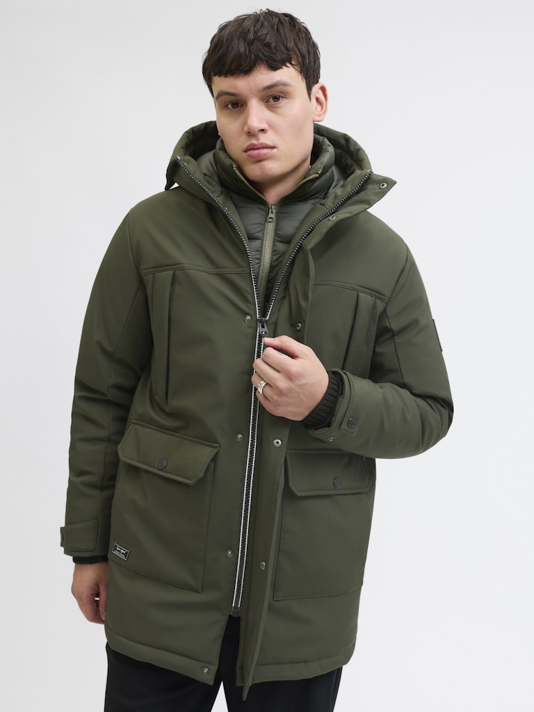 Jjfinn Softshell Parka - Donkergroen