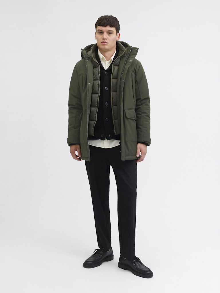 Jjfinn Softshell Parka - Donkergroen