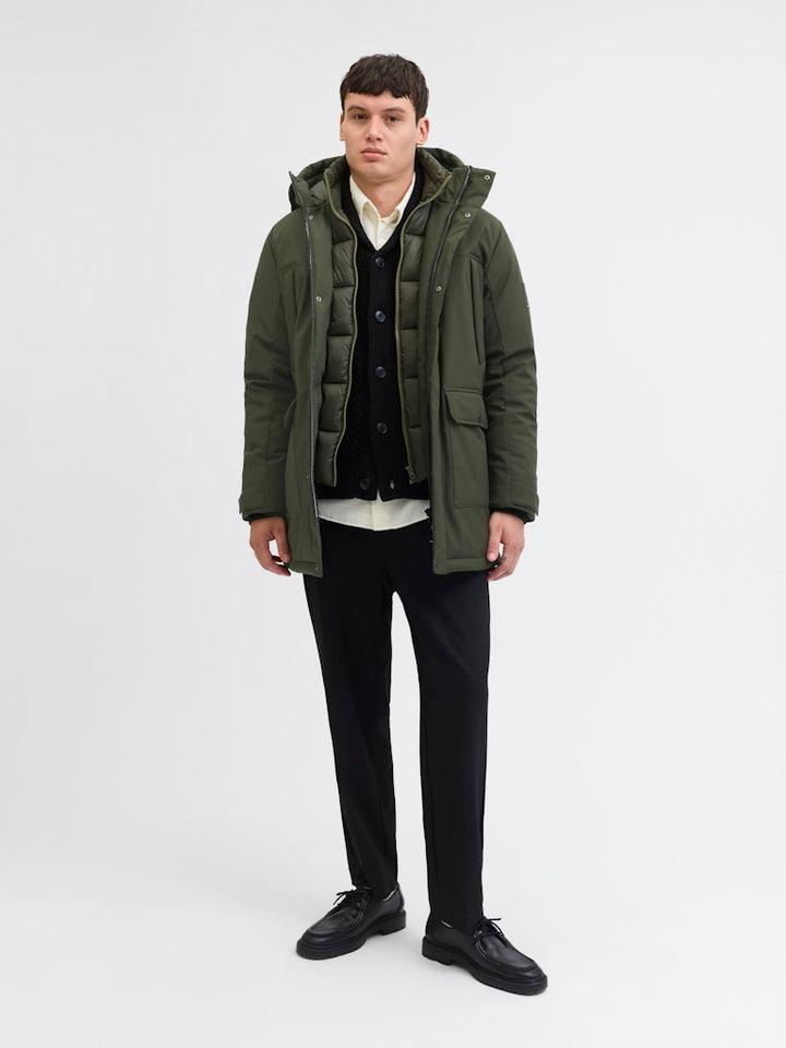 Jjfinn Softshell Parka - Donkergroen