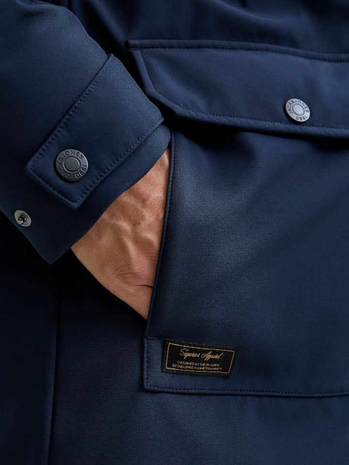 Jjfinn Softshell Parka - Navy