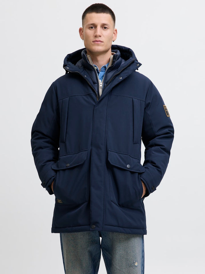 Jjfinn Softshell Parka - Navy