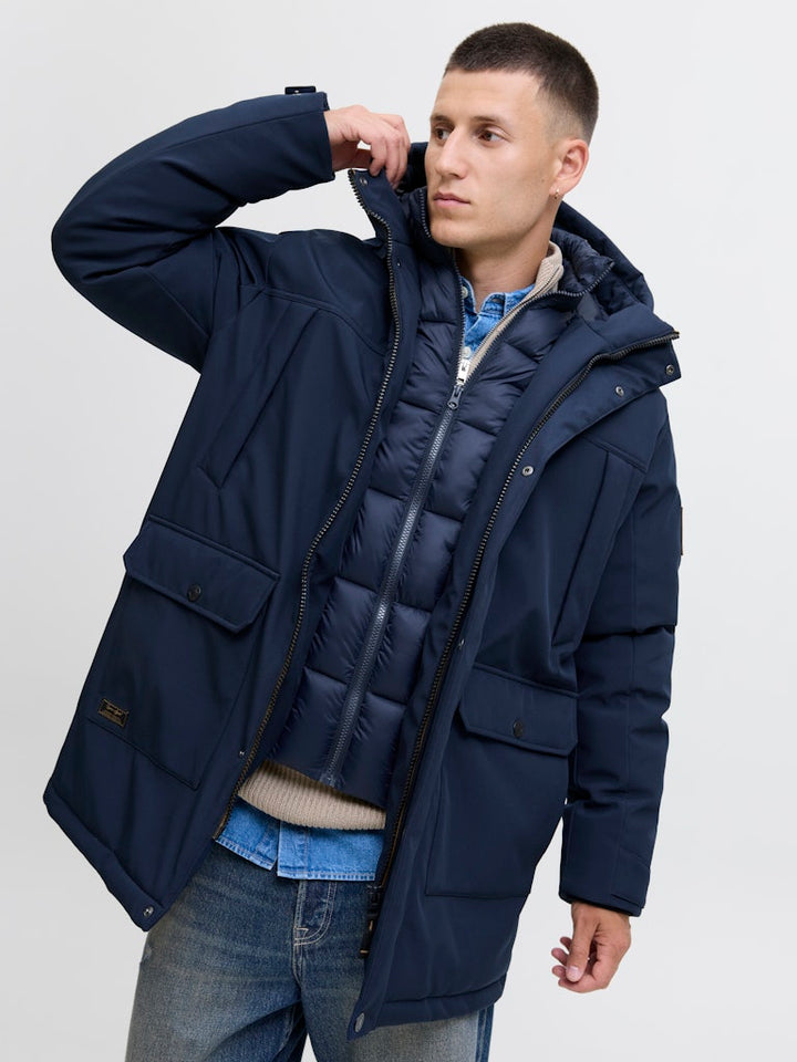Jjfinn Softshell Parka - Navy