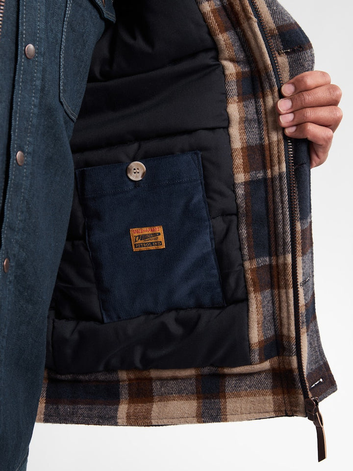 Men Jacket Wool - Bruin Dessin