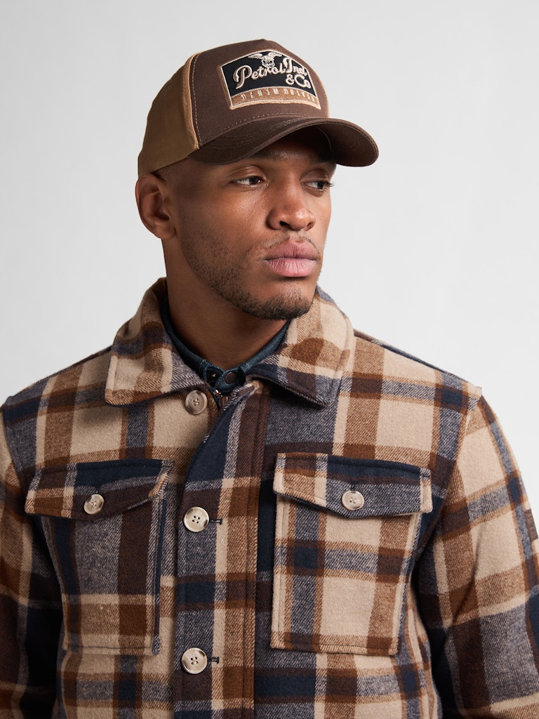 Men Jacket Wool - Bruin Dessin