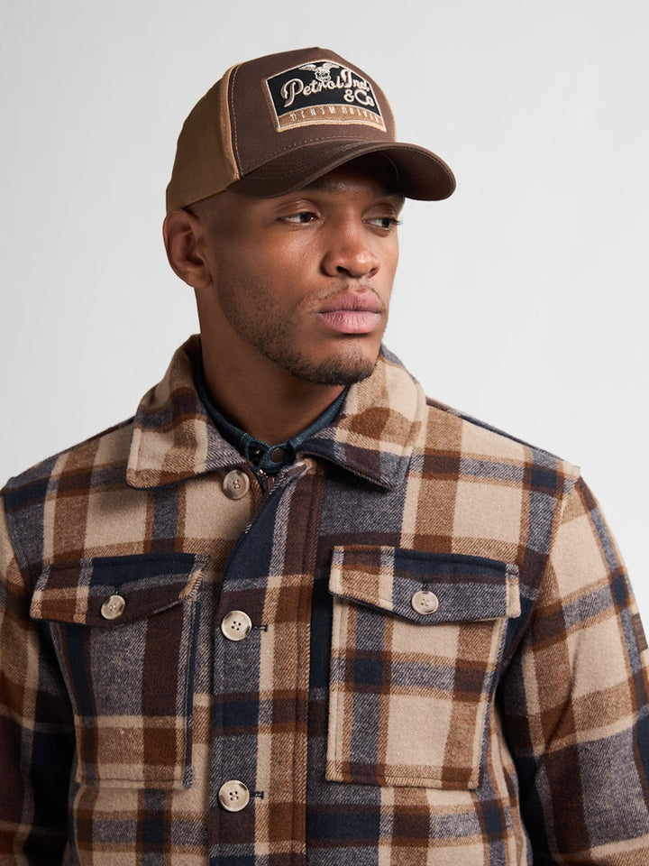 Men Jacket Wool - Bruin Dessin