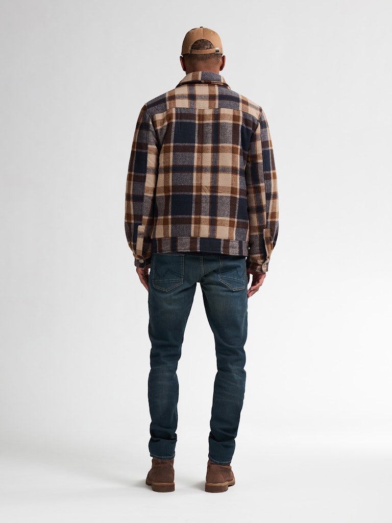 Men Jacket Wool - Bruin Dessin