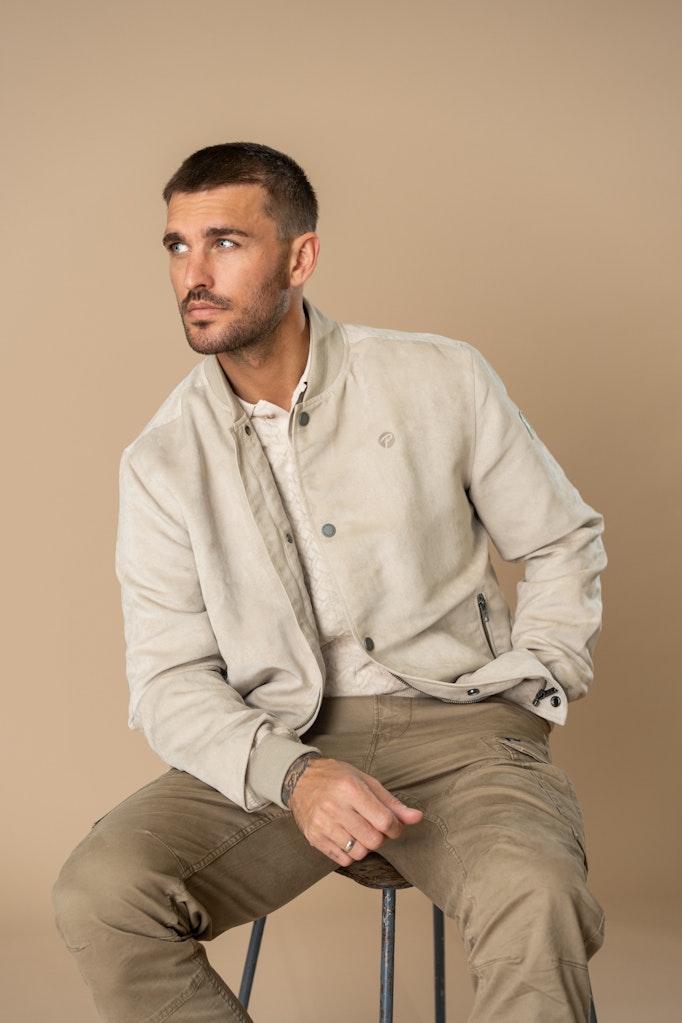 Men Jacket Bomber - Zand