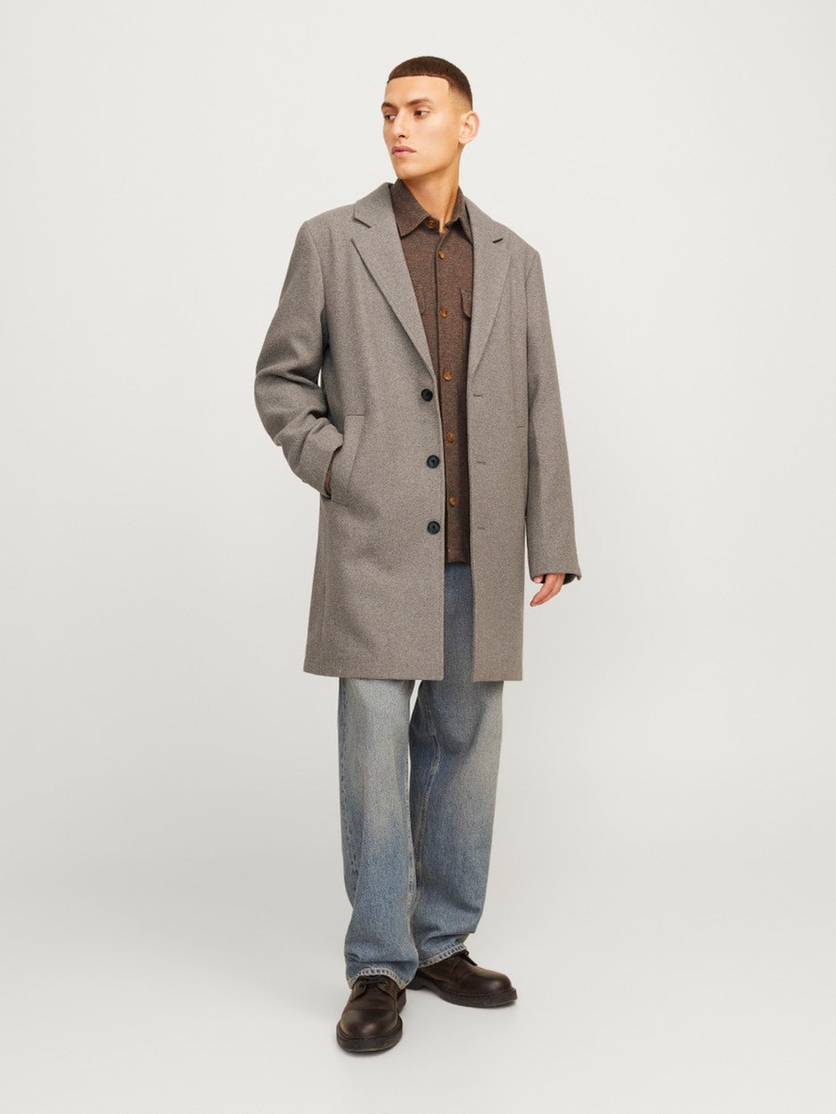 Jjeharrison Wool Coat Sn - Licht Bruin