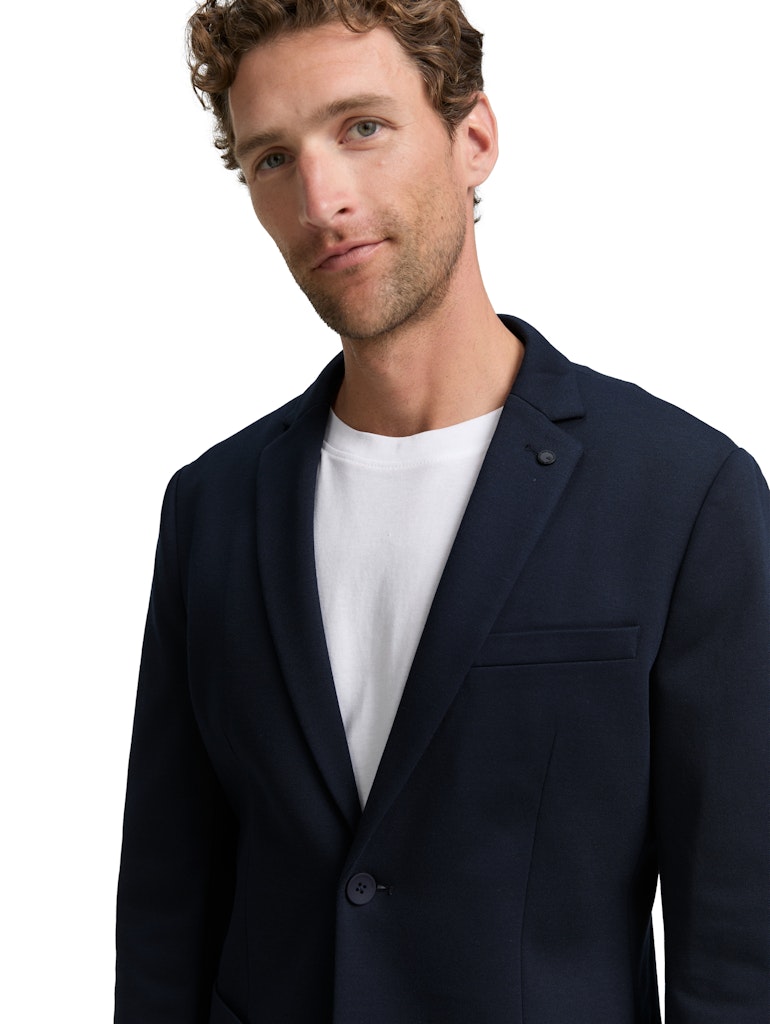 Pique Blazer - Blauw