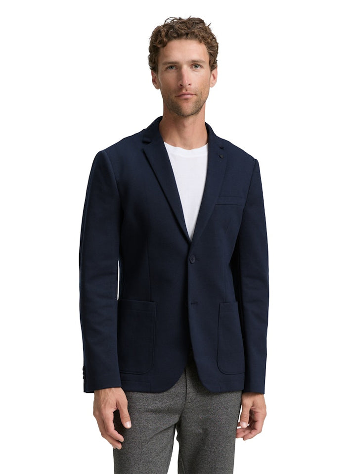 Pique Blazer - Blauw