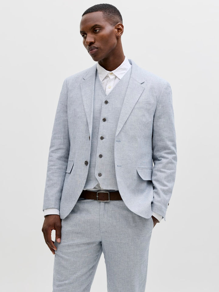 Jprmartin Summer Blz Linen Blend No06 Sn - Blauw Melee