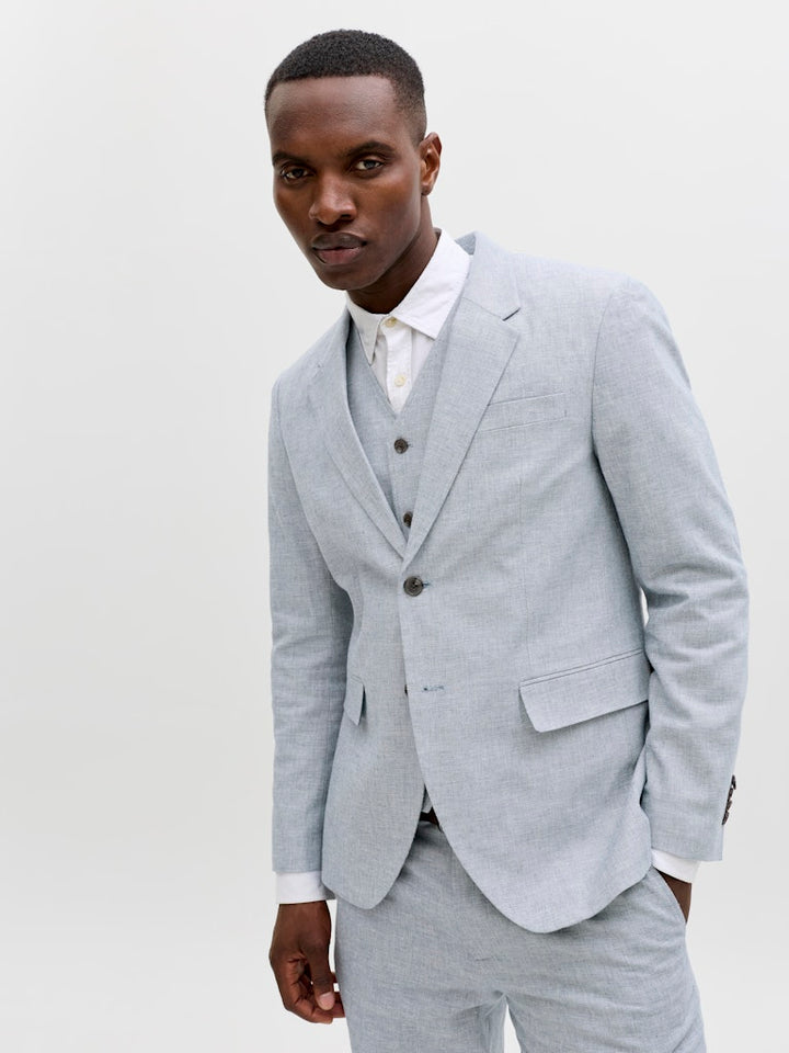 Jprmartin Summer Blz Linen Blend No06 Sn - Blauw Melee