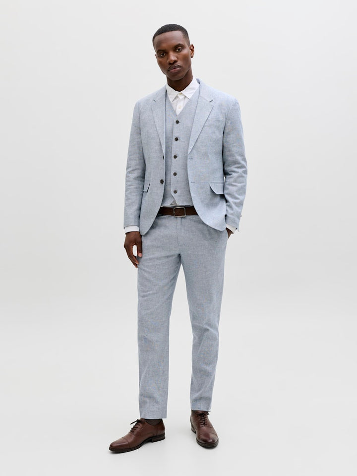 Jprmartin Summer Blz Linen Blend No06 Sn - Blauw Melee