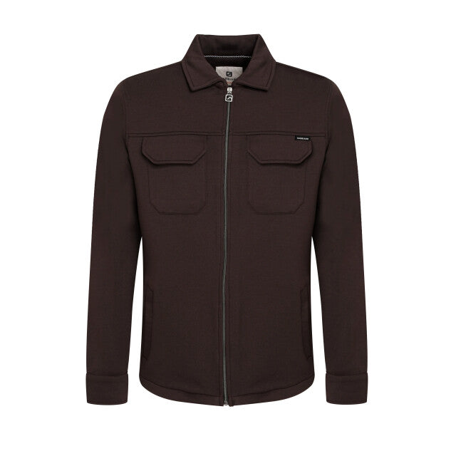 Gabbiano men 425746 vest sweat bruin dessin – heren