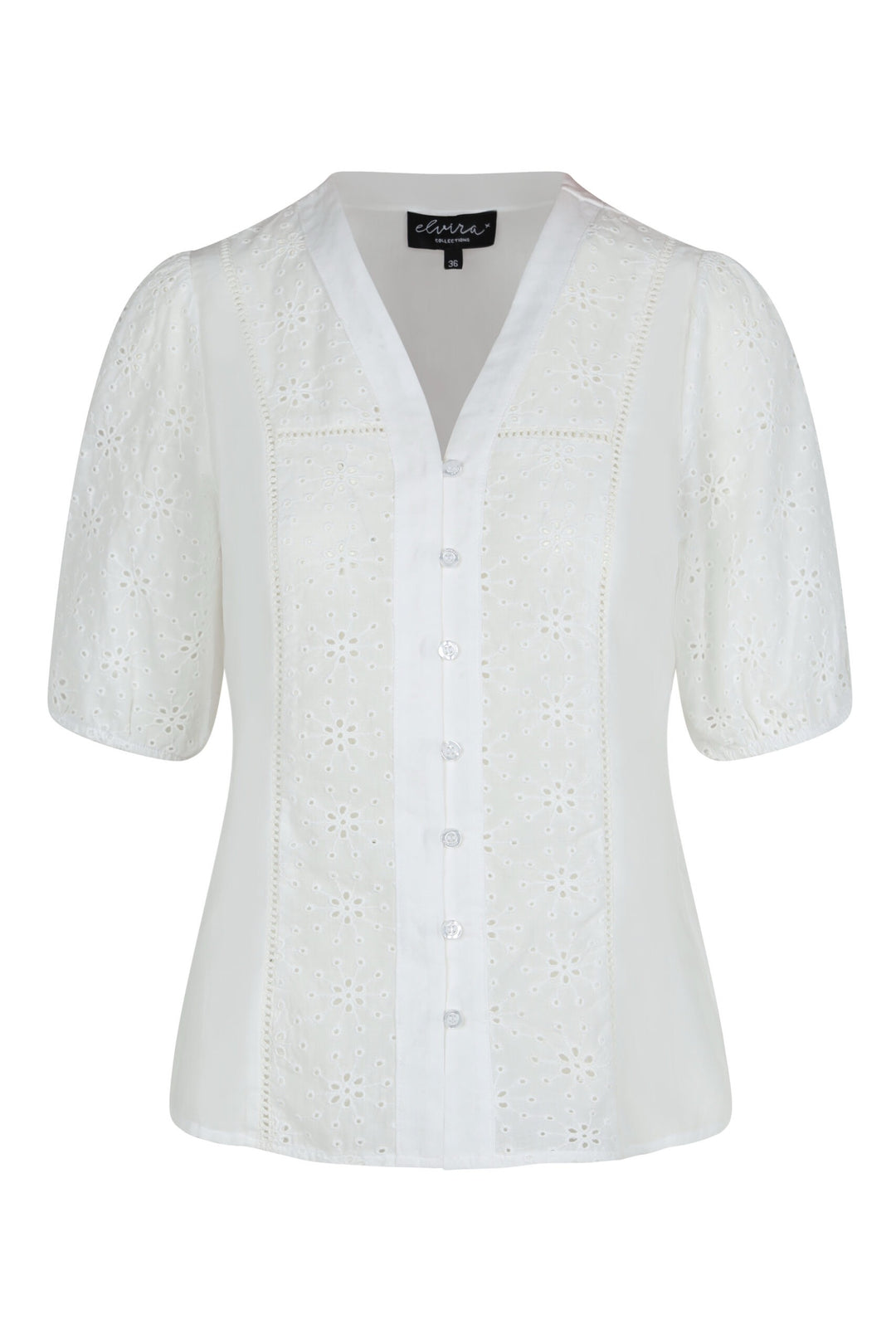 Elvira Casuals E3 25-023 blouse k/m dames off-white