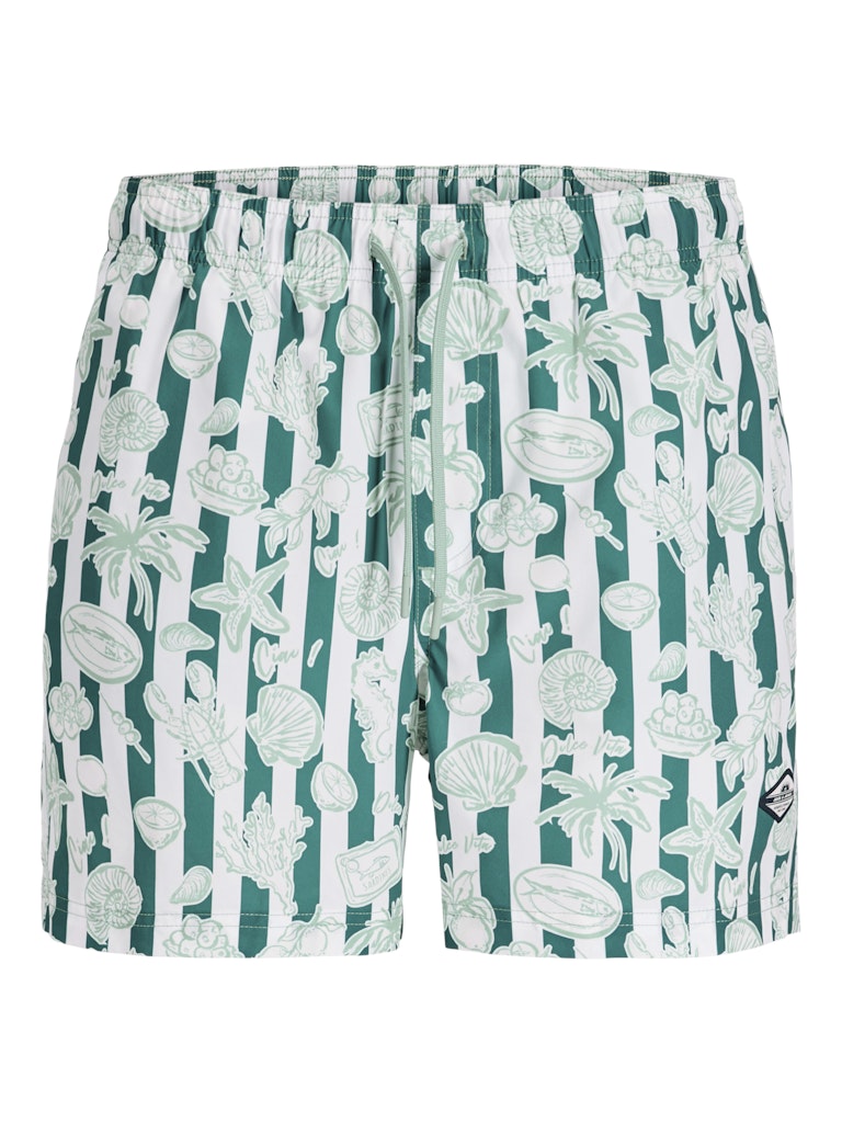 Jpstmaui Vibes Novelty Aop Swim Short Sn - Groen Dessin